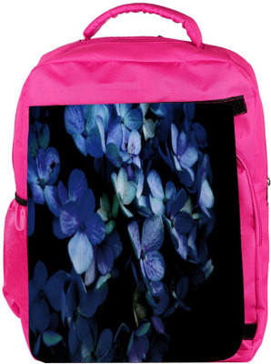 

Snoogg Eco Friendly Canvas Blue Petal Flower Designer Backpack Rucksack School Travel Unisex Casual Canvas Bag Bookbag Satchel 5 L Backpack(Pink)