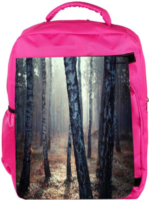 

Snoogg Eco Friendly Canvas White Trees Designer Backpack Rucksack School Travel Unisex Casual Canvas Bag Bookbag Satchel 5 L Backpack(Pink)