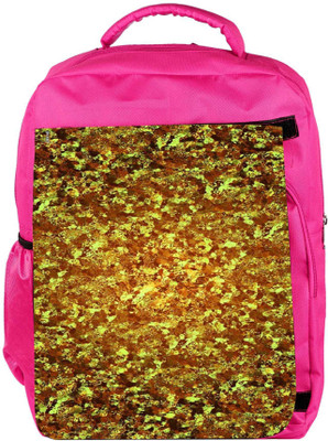 

Snoogg Eco Friendly Canvas Gold Wave 2441 Backpack Rucksack School Travel Unisex Casual Canvas Bag Bookbag Satchel 5 L Backpack(Pink)