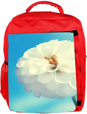 

Snoogg Eco Friendly Canvas Flower White Backpack Rucksack School Travel Unisex Casual Canvas Bag Bookbag Satchel 5 L Laptop Backpack(Red)