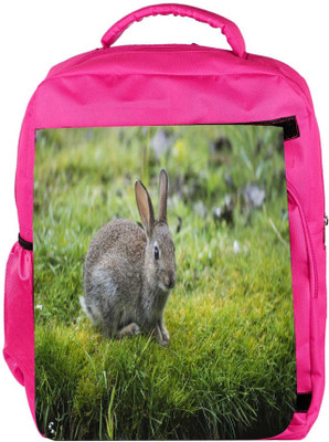 

Snoogg Eco Friendly Canvas Couple Of Rabbit Designer Backpack Rucksack School Travel Unisex Casual Canvas Bag Bookbag Satchel 5 L Backpack(Pink)