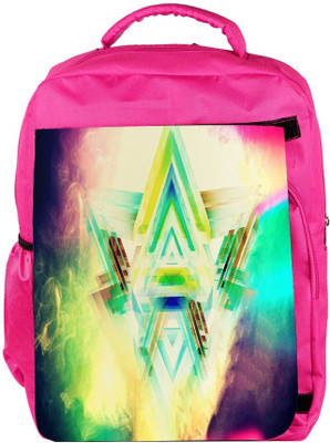 

Snoogg Eco Friendly Canvas Triangles On Colorful Smoke Abstract Designer Backpack Rucksack School Travel Unisex Casual Canvas Bag Bookbag Satchel 5 L Backpack(Pink)