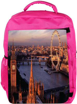 

Snoogg Eco Friendly Canvas Giant Wheel Designer Backpack Rucksack School Travel Unisex Casual Canvas Bag Bookbag Satchel 5 L Backpack(Pink)
