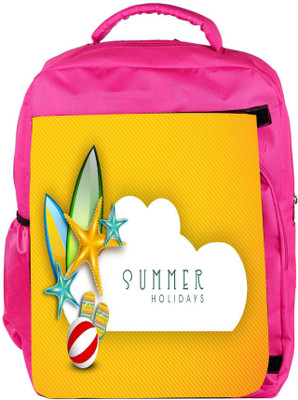 

Snoogg Eco Friendly Canvas Abstract Summer Background Backpack Rucksack School Travel Unisex Casual Canvas Bag Bookbag Satchel 5 L Backpack(Pink)