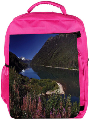 

Snoogg Eco Friendly Canvas Pink Flowers Designer Backpack Rucksack School Travel Unisex Casual Canvas Bag Bookbag Satchel 5 L Backpack(Pink)