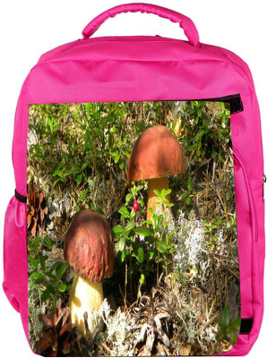 

Snoogg Eco Friendly Canvas Yellow Stem Mushroom Designer Backpack Rucksack School Travel Unisex Casual Canvas Bag Bookbag Satchel 5 L Backpack(Pink)