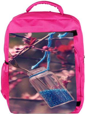 

Snoogg Eco Friendly Canvas The Maldives Holiday Backpack Rucksack School Travel Unisex Casual Canvas Bag Bookbag Satchel 5 L Backpack(Pink)