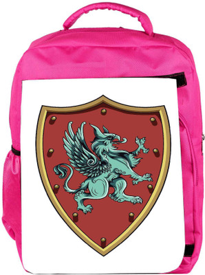 

Snoogg Eco Friendly Canvas Crests Vector Element Backpack Rucksack School Travel Unisex Casual Canvas Bag Bookbag Satchel 5 L Backpack(Pink)