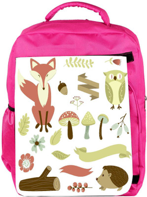 

Snoogg Eco Friendly Canvas Autumn Forest Backpack Rucksack School Travel Unisex Casual Canvas Bag Bookbag Satchel 5 L Backpack(Pink)