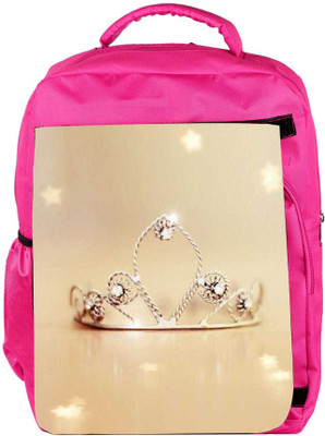 

Snoogg Eco Friendly Canvas Tiara Cute Backpack Rucksack School Travel Unisex Casual Canvas Bag Bookbag Satchel 5 L Backpack(Pink)