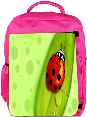 

Snoogg Eco Friendly Canvas Red Beatel Designer Backpack Rucksack School Travel Unisex Casual Canvas Bag Bookbag Satchel 5 L Backpack(Pink)