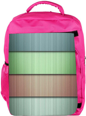 

Snoogg Eco Friendly Canvas Line Patterned Design Designer Backpack Rucksack School Travel Unisex Casual Canvas Bag Bookbag Satchel 5 L Backpack(Pink)