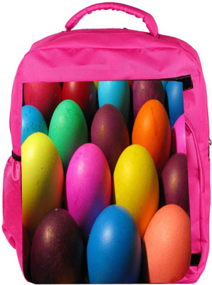 

Snoogg Eco Friendly Canvas Colorful Balls Designer Backpack Rucksack School Travel Unisex Casual Canvas Bag Bookbag Satchel 5 L Backpack(Pink)
