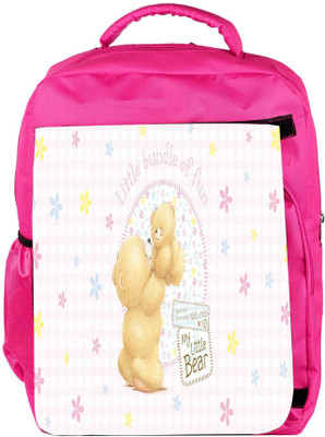 

Snoogg Eco Friendly Canvas Baby Designer Backpack Rucksack School Travel Unisex Casual Canvas Bag Bookbag Satchel 5 L Backpack(Pink)