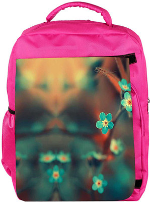 

Snoogg Eco Friendly Canvas Blue Serene Cute Flowers Backpack Rucksack School Travel Unisex Casual Canvas Bag Bookbag Satchel 5 L Backpack(Pink)