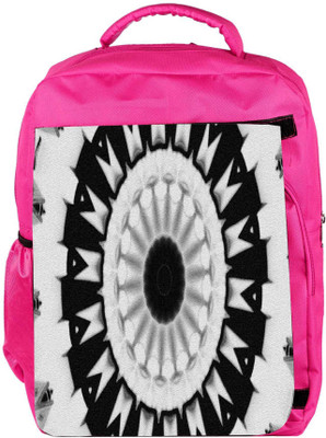 

Snoogg Eco Friendly Canvas Trippy Black And White Designer Backpack Rucksack School Travel Unisex Casual Canvas Bag Bookbag Satchel 5 L Backpack(Pink)
