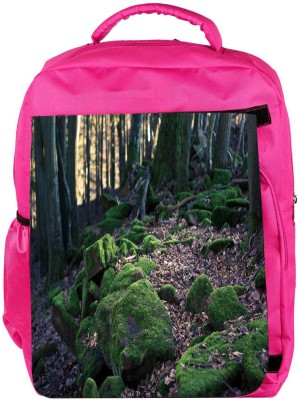 

Snoogg Eco Friendly Canvas Dried Leaves In Forest Designer Backpack Rucksack School Travel Unisex Casual Canvas Bag Bookbag Satchel 5 L Backpack(Pink)