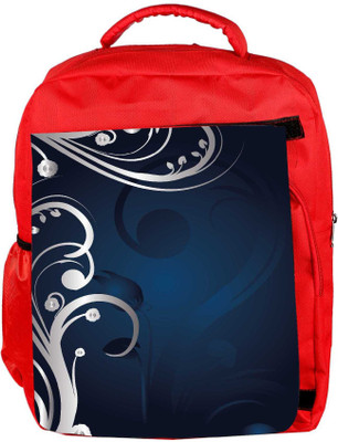 

Snoogg Eco Friendly Canvas Abstract Background Backpack Rucksack School Travel Unisex Casual Canvas Bag Bookbag Satchel 5 L Laptop Backpack(Red)