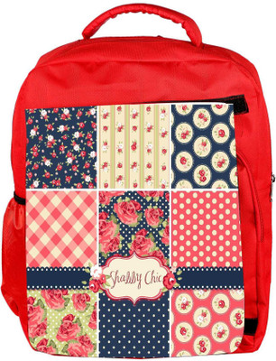 

Snoogg Eco Friendly Canvas Shabby Chic Rose Patterns And Seamless Backgrounds Backpack Rucksack School Travel Unisex Casual Canvas Bag Bookbag Satchel 5 L Laptop Backpack(Red)