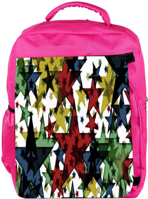

Snoogg Eco Friendly Canvas Star Pattern Backpack Rucksack School Travel Unisex Casual Canvas Bag Bookbag Satchel 5 L Backpack(Pink)