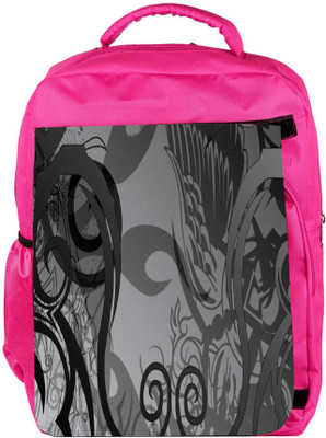 

Snoogg Eco Friendly Canvas Grey Abstract Backpack Rucksack School Travel Unisex Casual Canvas Bag Bookbag Satchel 5 L Backpack(Pink)