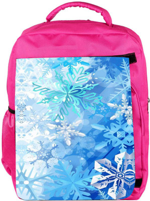 

Snoogg Eco Friendly Canvas Snowflakes Pattern 2534 Backpack Rucksack School Travel Unisex Casual Canvas Bag Bookbag Satchel 5 L Backpack(Pink)