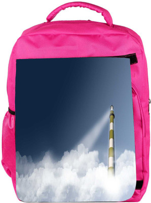 

Snoogg Eco Friendly Canvas Light House Designer Backpack Rucksack School Travel Unisex Casual Canvas Bag Bookbag Satchel 5 L Backpack(Pink)