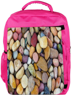 

Snoogg Eco Friendly Canvas Colorful Pebble Designer Backpack Rucksack School Travel Unisex Casual Canvas Bag Bookbag Satchel 5 L Backpack(Pink)