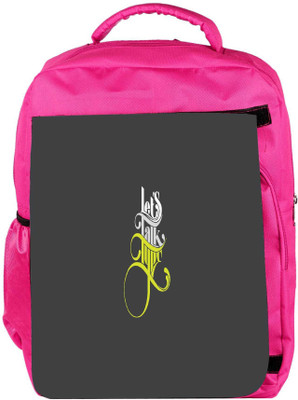 

Snoogg Eco Friendly Canvas Lets Talk Type Designer Backpack Rucksack School Travel Unisex Casual Canvas Bag Bookbag Satchel 5 L Backpack(Pink)