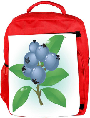 

Snoogg Eco Friendly Canvas Blueberry Vector Backpack Rucksack School Travel Unisex Casual Canvas Bag Bookbag Satchel 5 L Laptop Backpack(Red)