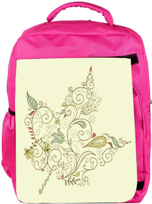 

Snoogg Eco Friendly Canvas Maple Leaf Backpack Rucksack School Travel Unisex Casual Canvas Bag Bookbag Satchel 5 L Backpack(Pink)