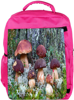 

Snoogg Eco Friendly Canvas Dark Red Mushroom Designer Backpack Rucksack School Travel Unisex Casual Canvas Bag Bookbag Satchel 5 L Backpack(Pink)