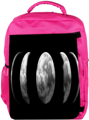 

Snoogg Eco Friendly Canvas Moon Phase Backpack Rucksack School Travel Unisex Casual Canvas Bag Bookbag Satchel 5 L Backpack(Pink)