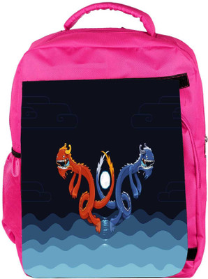 

Snoogg Eco Friendly Canvas Dragons In The Water 2622 Backpack Rucksack School Travel Unisex Casual Canvas Bag Bookbag Satchel 5 L Backpack(Pink)