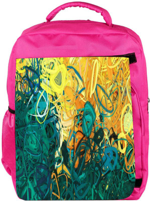 

Snoogg Eco Friendly Canvas Scribble Art Backpack Rucksack School Travel Unisex Casual Canvas Bag Bookbag Satchel 5 L Backpack(Pink)