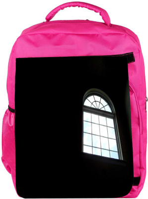 

Snoogg Eco Friendly Canvas Alone Window Designer Backpack Rucksack School Travel Unisex Casual Canvas Bag Bookbag Satchel 5 L Backpack(Pink)