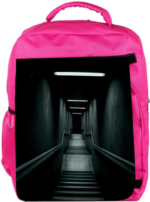 

Snoogg Eco Friendly Canvas Downstairs Designer Backpack Rucksack School Travel Unisex Casual Canvas Bag Bookbag Satchel 5 L Backpack(Pink)