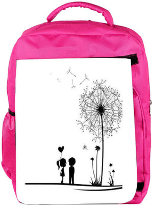 

Snoogg Eco Friendly Canvas Dandelions Child Love Backpack Rucksack School Travel Unisex Casual Canvas Bag Bookbag Satchel 5 L Backpack(Pink)