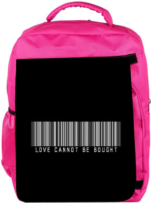 

Snoogg Eco Friendly Canvas Love Cannot Be Bought Barcode Backpack Rucksack School Travel Unisex Casual Canvas Bag Bookbag Satchel 5 L Backpack(Pink)
