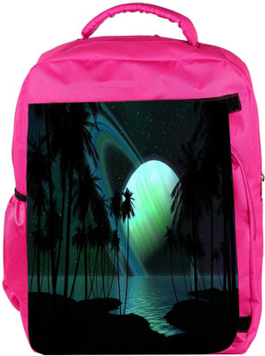 

Snoogg Eco Friendly Canvas Eclipse View Designer Backpack Rucksack School Travel Unisex Casual Canvas Bag Bookbag Satchel 5 L Backpack(Pink)