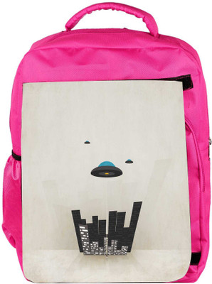 

Snoogg Eco Friendly Canvas Spaceship Designer Backpack Rucksack School Travel Unisex Casual Canvas Bag Bookbag Satchel 5 L Backpack(Pink)