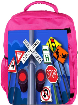 

Snoogg Eco Friendly Canvas Railway Crossing 2542 Backpack Rucksack School Travel Unisex Casual Canvas Bag Bookbag Satchel 5 L Backpack(Pink)