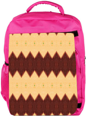 

Snoogg Eco Friendly Canvas Cream And Brown Mix Designer Backpack Rucksack School Travel Unisex Casual Canvas Bag Bookbag Satchel 5 L Backpack(Pink)