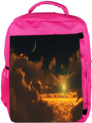 

Snoogg Eco Friendly Canvas Cloudy View Designer Backpack Rucksack School Travel Unisex Casual Canvas Bag Bookbag Satchel 5 L Backpack(Pink)