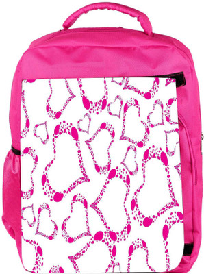 

Snoogg Eco Friendly Canvas Pink Heart White Pattern Designer Backpack Rucksack School Travel Unisex Casual Canvas Bag Bookbag Satchel 5 L Backpack(Pink)