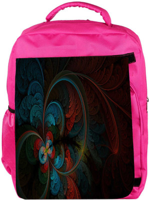

Snoogg Eco Friendly Canvas Multicolor Abstract Design Designer Backpack Rucksack School Travel Unisex Casual Canvas Bag Bookbag Satchel 5 L Backpack(Pink)