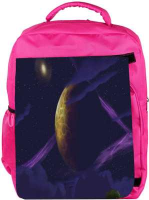 

Snoogg Eco Friendly Canvas Purple Galaxy Designer Backpack Rucksack School Travel Unisex Casual Canvas Bag Bookbag Satchel 5 L Backpack(Pink)