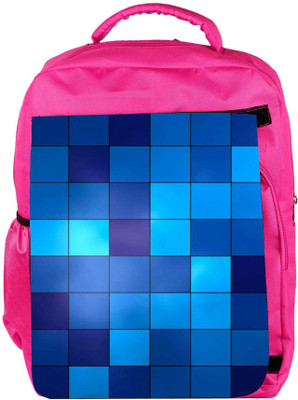 

Snoogg Eco Friendly Canvas Digital Squares Backpack Rucksack School Travel Unisex Casual Canvas Bag Bookbag Satchel 5 L Backpack(Pink)