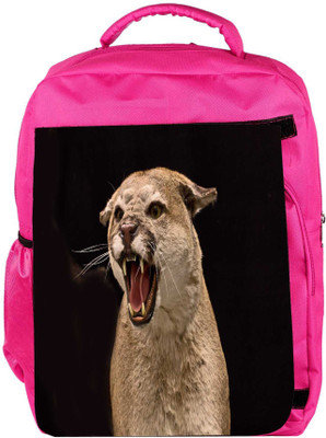 

Snoogg Eco Friendly Canvas Cougar Animal 158 Backpack Rucksack School Travel Unisex Casual Canvas Bag Bookbag Satchel 5 L Backpack(Pink)