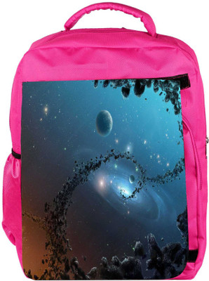 

Snoogg Eco Friendly Canvas Galaxy Designer Backpack Rucksack School Travel Unisex Casual Canvas Bag Bookbag Satchel 5 L Backpack(Pink)